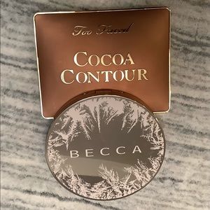 BECCA HIGHLIGHTER AND TWO FACED CONTOUR KIT